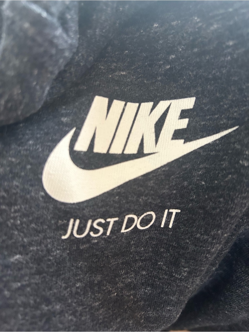 Nike Dark Charcoal Hoodie with White Drawstrings